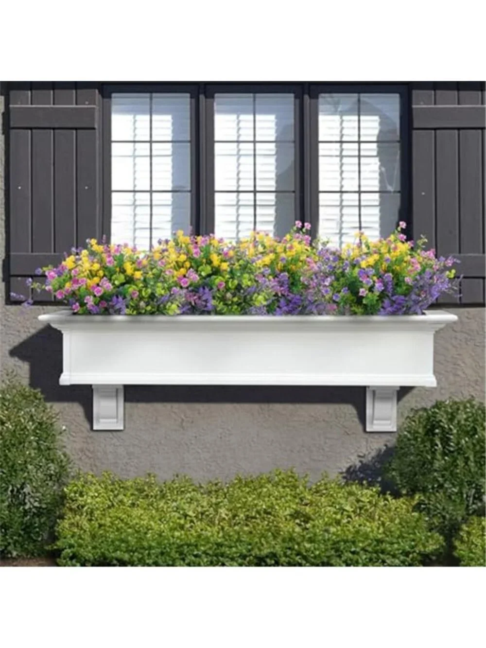 Artificial Outdoor Flowers UV Resistant Faux Daisy Hanging Planter Porch Decor